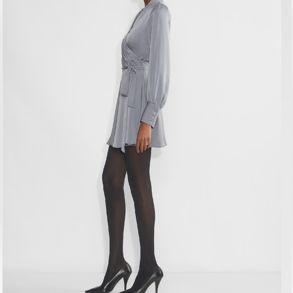 Aritzia Dresses & Skirts - NWT Babaton Satin Wrap Mini Dress